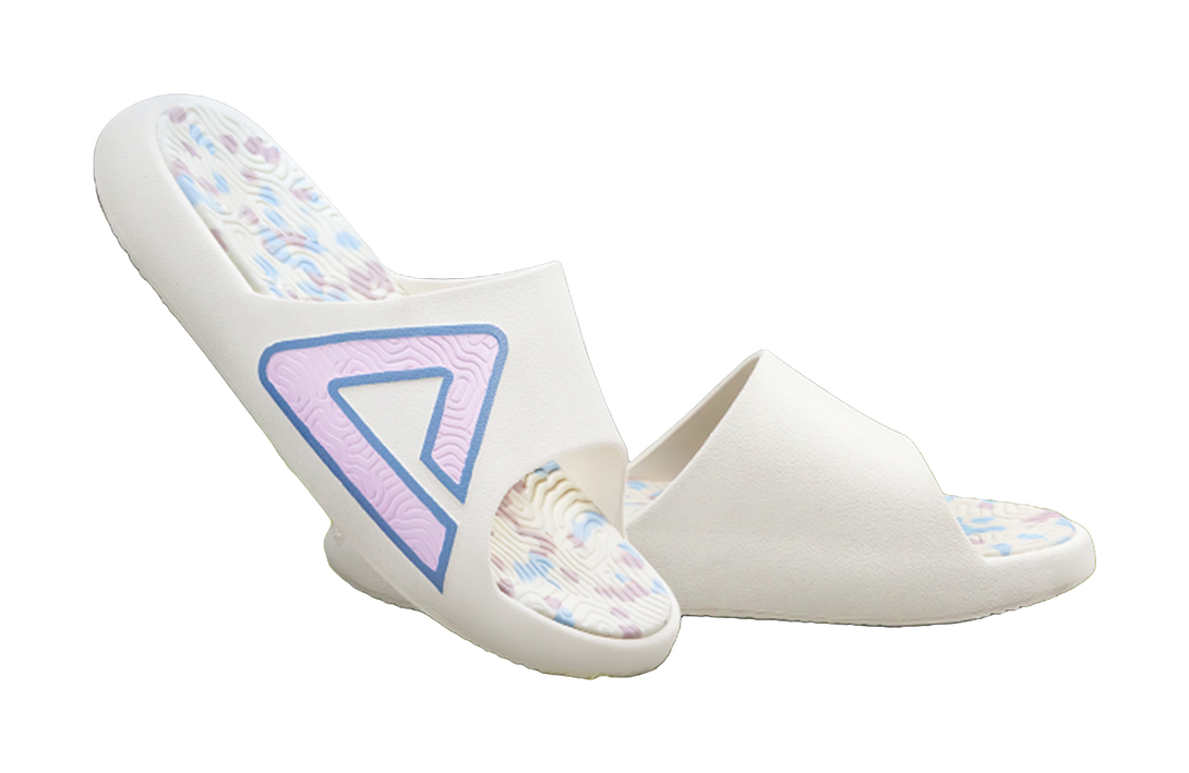 PEAK Tai Ji1.0 Quiet Slip Resistant Abrasion Resistant Slide Slippers Unisex White Blue Pink 