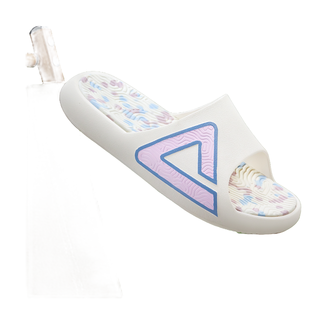 PEAK Tai Ji1.0 Quiet Slip Resistant Abrasion Resistant Slide Slippers Unisex White Blue Pink 