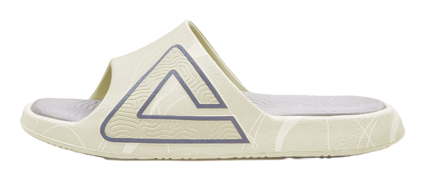 PEAK Tai Ji1.0 Quiet Slip Resistant Cushioning Slide Slippers Unisex Gray Beige White 