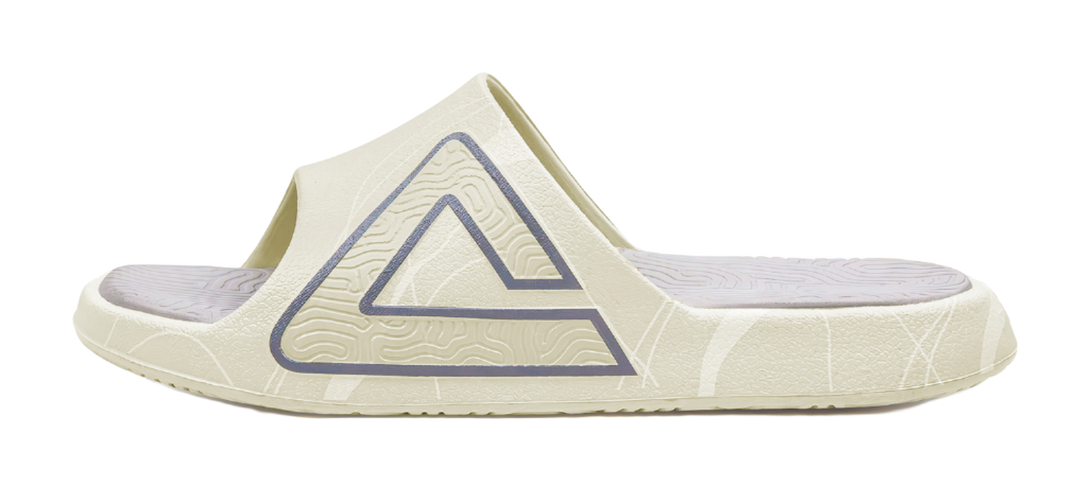 PEAK Tai Ji1.0 Quiet Slip Resistant Cushioning Slide Slippers Unisex Gray Beige White 