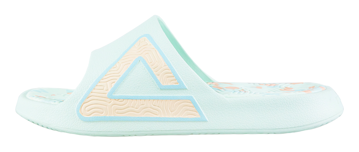 PEAK Tai Ji1.0 Quiet, Odor Resistant, Abrasion Resistant Slide Slippers Unisex Green Pink 