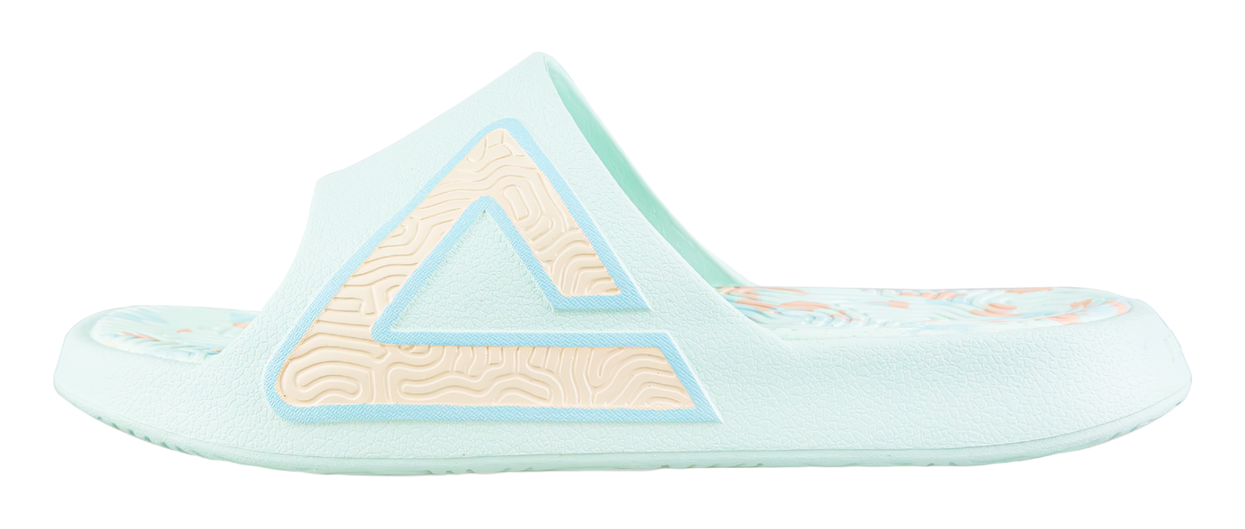 PEAK Tai Ji1.0 Quiet, Odor Resistant, Abrasion Resistant Slide Slippers Unisex Green Pink 