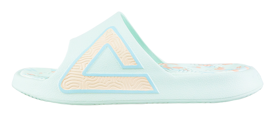 PEAK Tai Ji1.0 Quiet, Odor Resistant, Abrasion Resistant Slide Slippers Unisex Green Pink 