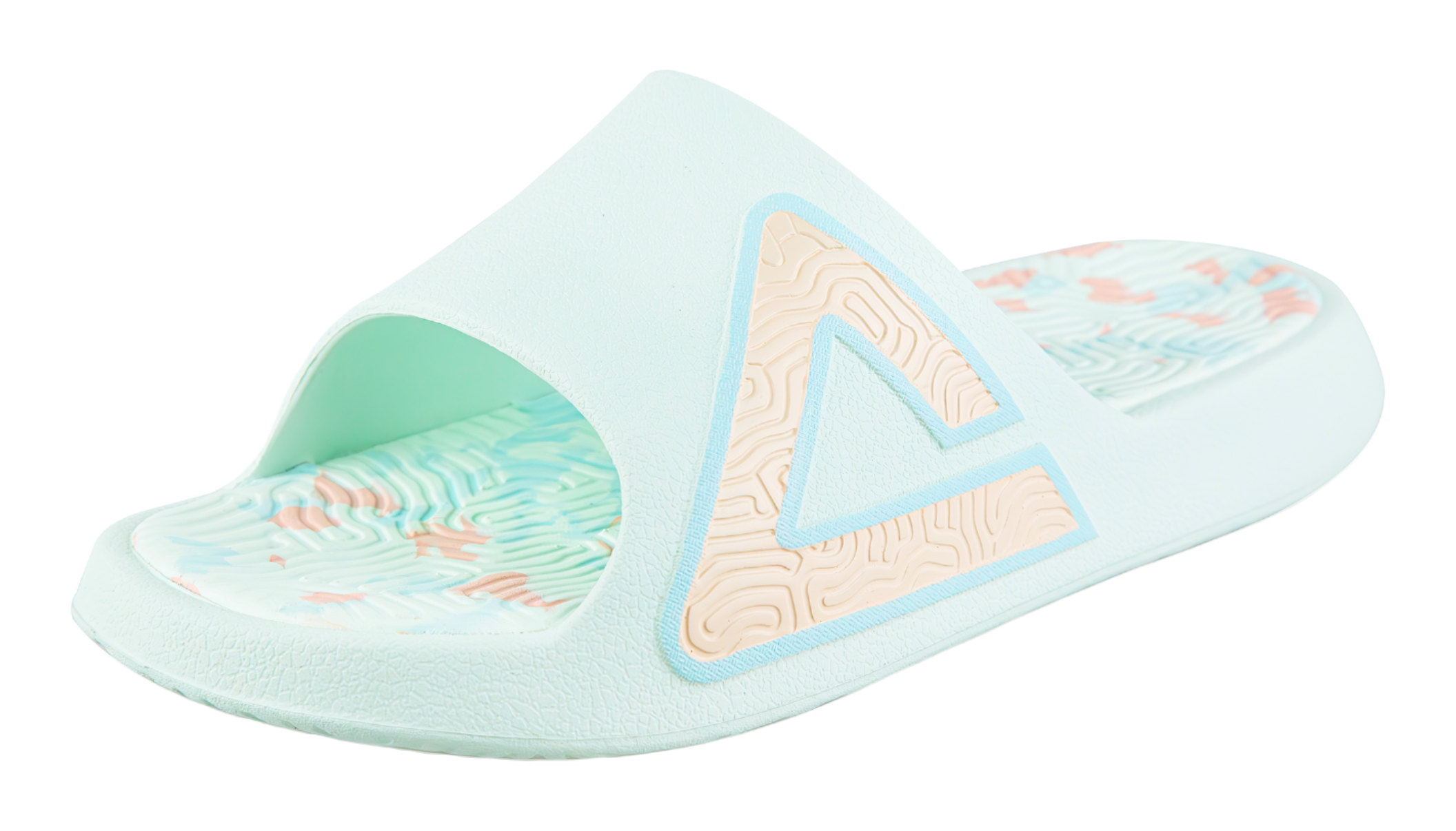 PEAK Tai Ji1.0 Quiet, Odor Resistant, Abrasion Resistant Slide Slippers Unisex Green Pink 