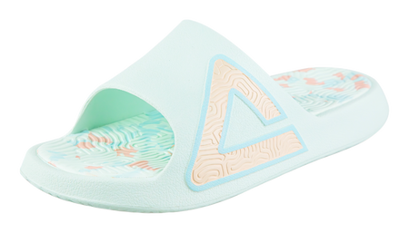 PEAK Tai Ji1.0 Quiet, Odor Resistant, Abrasion Resistant Slide Slippers Unisex Green Pink 