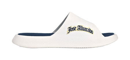 PEAK Tai Ji1.0 Quiet, Slip Resistant, Odor Resistant Slide Slippers Unisex Ecru Light Blue 