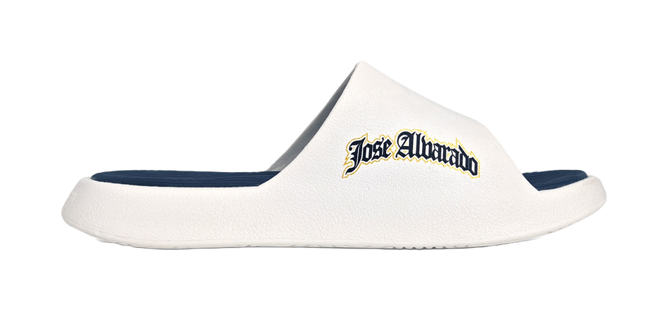 PEAK Tai Ji1.0 Quiet, Slip Resistant, Odor Resistant Slide Slippers Unisex Ecru Light Blue 