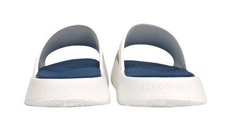PEAK Tai Ji1.0 Quiet, Slip Resistant, Odor Resistant Slide Slippers Unisex Ecru Light Blue 