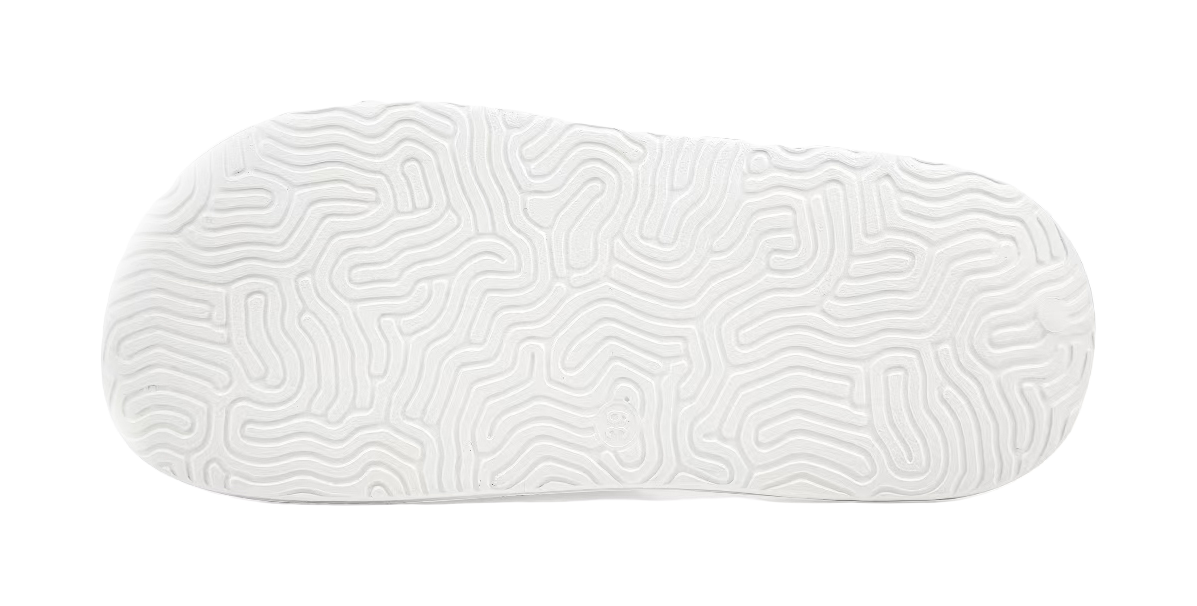 PEAK Tai Ji1.0 Quiet, Slip Resistant, Odor Resistant Slide Slippers Unisex Ecru Light Blue 