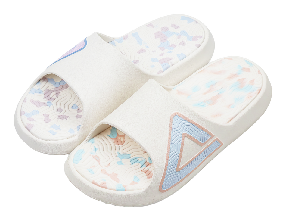 PEAK Tai Ji1.0 Quiet, Slip Resistant, Odor Resistant Slide Slippers Unisex Pink Blue Mismatched 