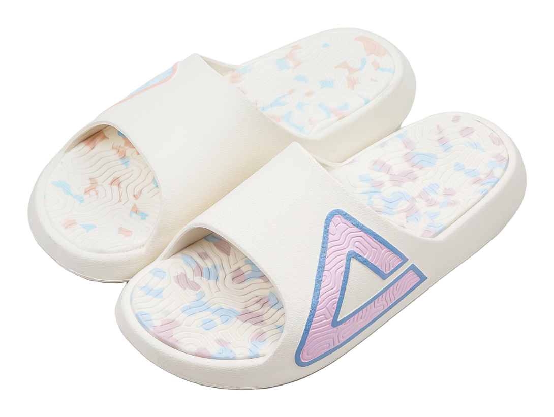 PEAK Tai Ji1.0 Quiet, Slip Resistant, Odor Resistant Slide Slippers Unisex Pink Blue Mismatched 