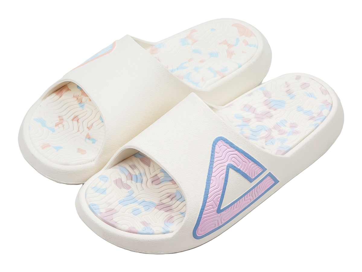 PEAK Tai Ji1.0 Quiet, Slip Resistant, Odor Resistant Slide Slippers Unisex Pink Blue Mismatched 