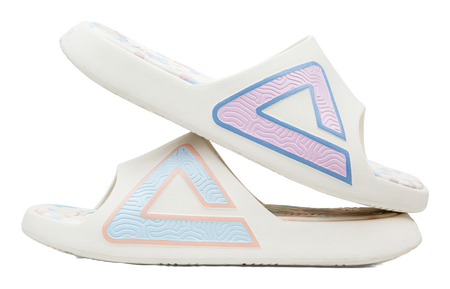 PEAK Tai Ji1.0 Quiet, Slip Resistant, Odor Resistant Slide Slippers Unisex Pink Blue Mismatched 