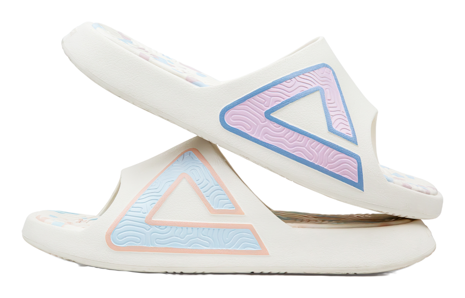 PEAK Tai Ji 1.0 Unisex EVA Slide Slippers - Pink & Blue Mismatched