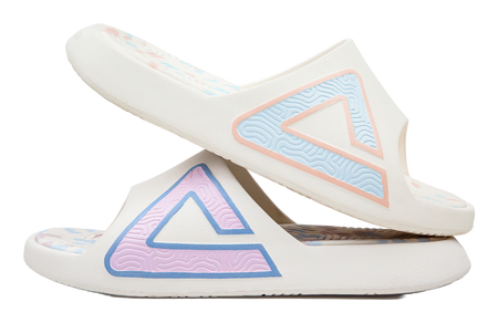 PEAK Tai Ji1.0 Quiet, Slip Resistant, Odor Resistant Slide Slippers Unisex Pink Blue Mismatched 