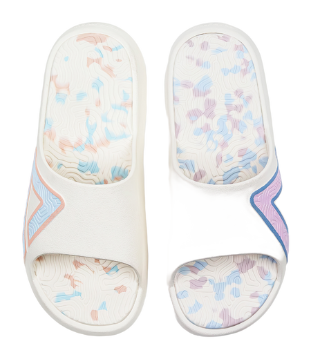 PEAK Tai Ji1.0 Quiet, Slip Resistant, Odor Resistant Slide Slippers Unisex Pink Blue Mismatched 