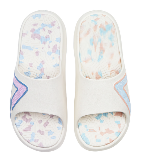 PEAK Tai Ji1.0 Quiet, Slip Resistant, Odor Resistant Slide Slippers Unisex Pink Blue Mismatched 