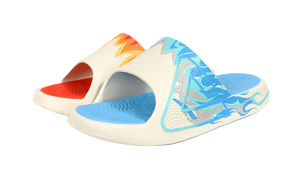 PEAK Tai Ji1.0 Shock Absorbers Slip Resistant Slide Slippers Men's Red Blue Mismatched 