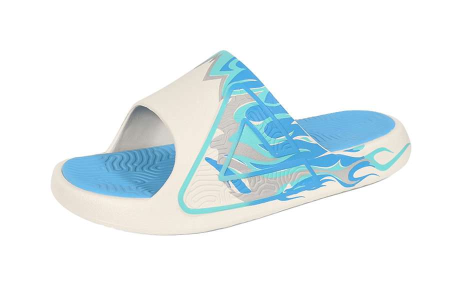 PEAK Tai Ji1.0 Shock Absorbers Slip Resistant Slide Slippers Men's Red Blue Mismatched 