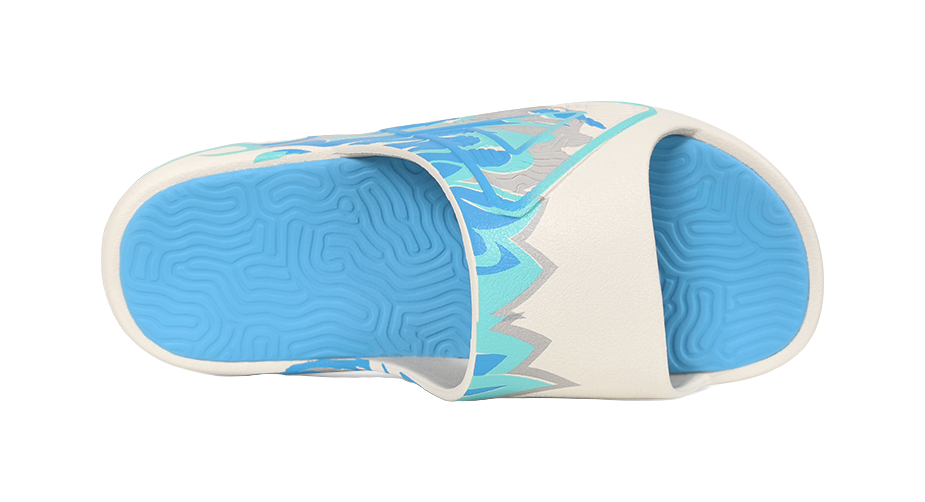 PEAK Tai Ji1.0 Shock Absorbers Slip Resistant Slide Slippers Men's Red Blue Mismatched 