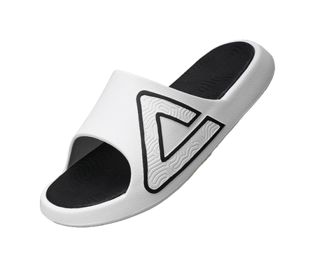 PEAK Tai Ji1.0 Slip-Resistant Abrasion-Resistant Cushioning Slide Slippers Men's Super-Light White Black 