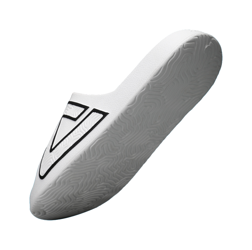 PEAK Tai Ji1.0 Slip-Resistant Abrasion-Resistant Cushioning Slide Slippers Men's Super-Light White Black 