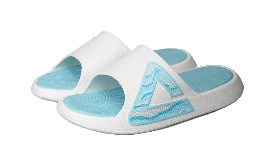 PEAK Tai Ji1.0 Slip Resistant Abrasion Resistant Cushioning Slide Slippers Men's White Mint Green 
