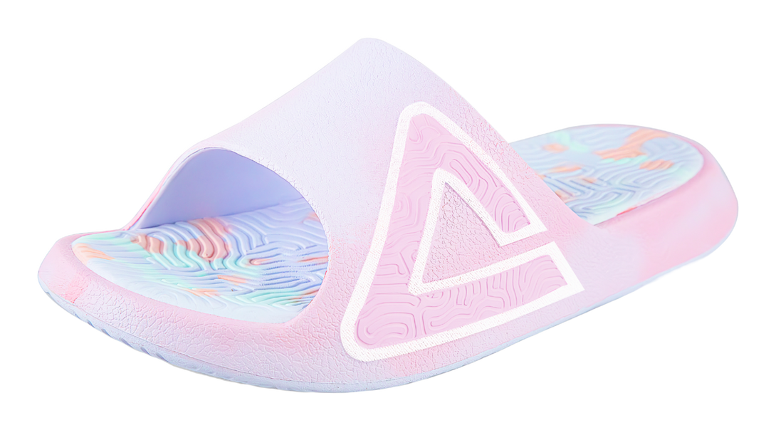 PEAK Tai Ji1.0 Slip Resistant Abrasion Resistant Cushioning Slide Slippers Unisex Pink Blue White 