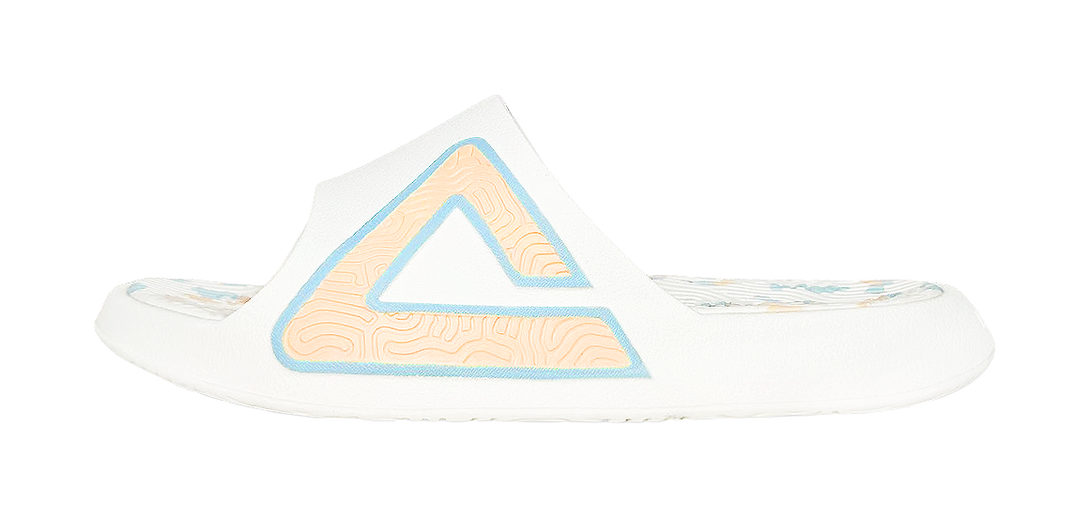 PEAK Tai Ji1.0 Slip Resistant Abrasion Resistant Cushioning Slide Slippers Unisex White 