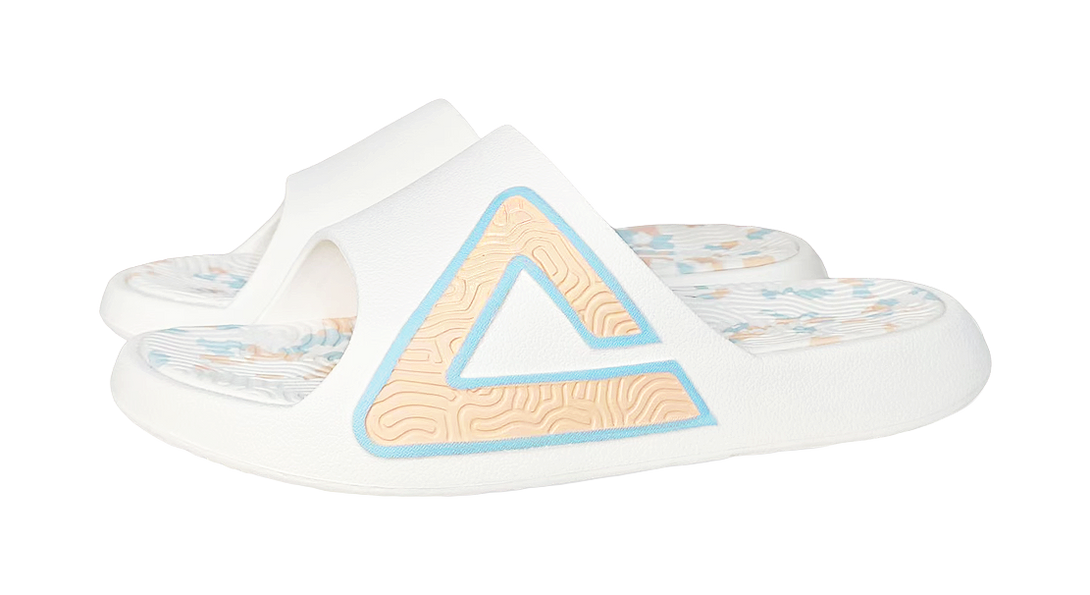 PEAK Tai Ji1.0 Slip Resistant Abrasion Resistant Cushioning Slide Slippers Unisex White 