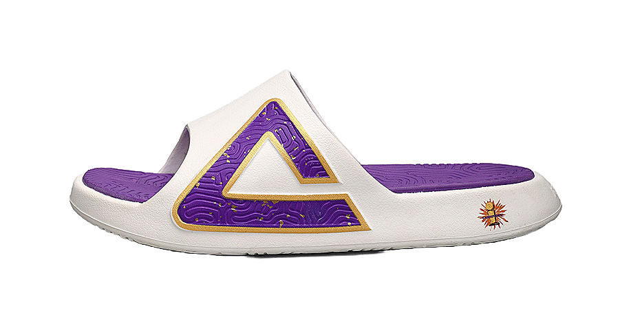 PEAK Tai Ji1.0 Slip Resistant Abrasion Resistant Slide Slippers Men's Ivory Purple 