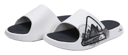 PEAK Tai Ji2.0 Slip Resistant Odor Resistant Abrasion Resistant Slide Slippers Unisex Ivory Dark Gray 