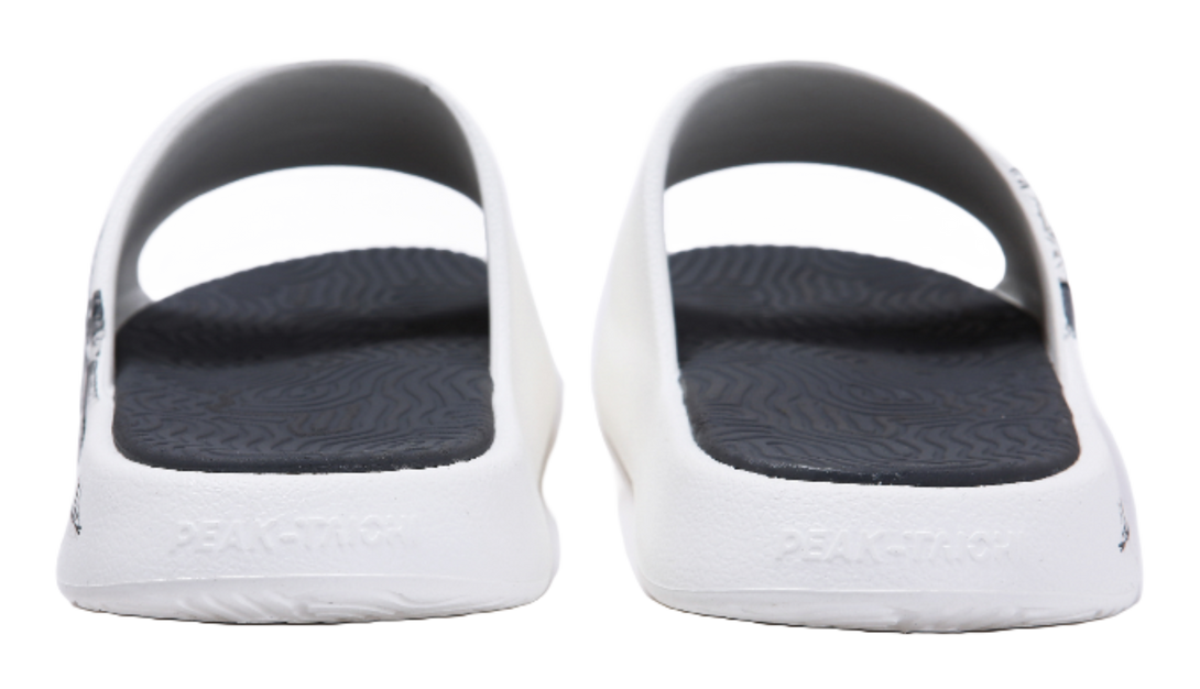 PEAK Tai Ji2.0 Slip Resistant Odor Resistant Abrasion Resistant Slide Slippers Unisex Ivory Dark Gray 