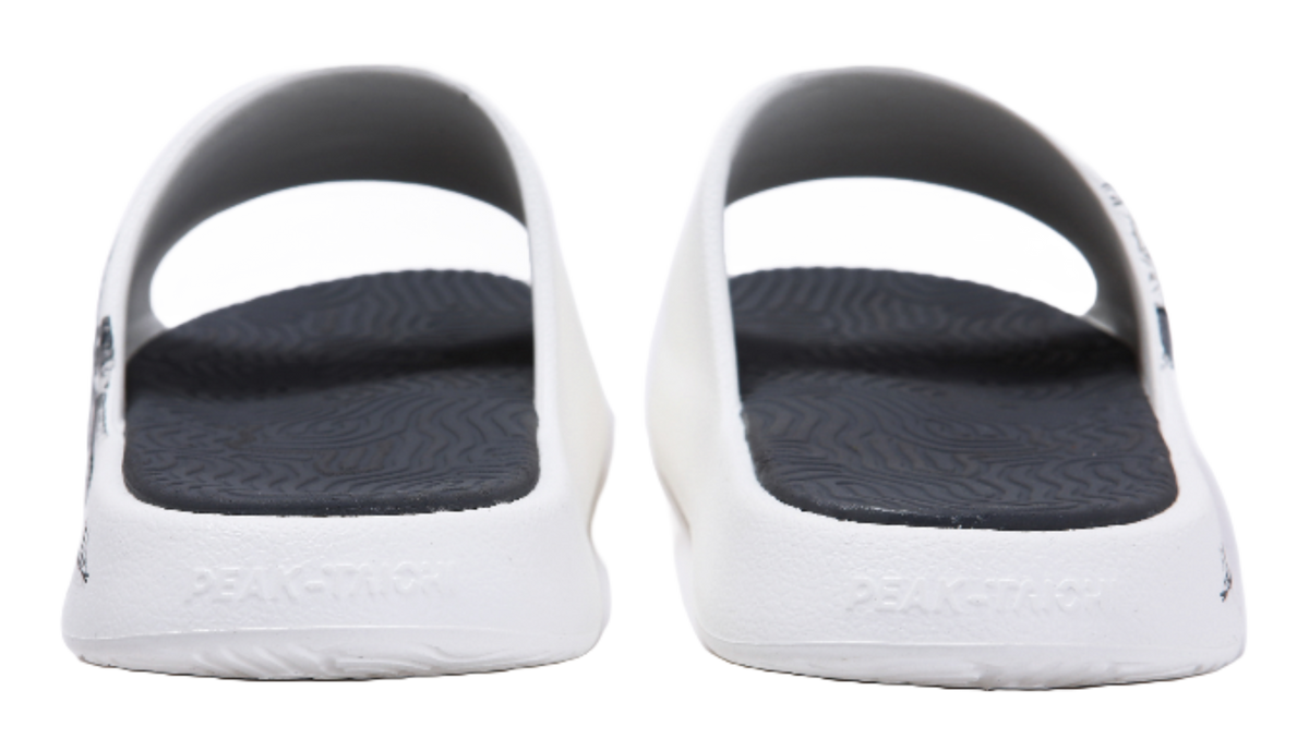 PEAK Tai Ji2.0 Slip Resistant Odor Resistant Abrasion Resistant Slide Slippers Unisex Ivory Dark Gray 