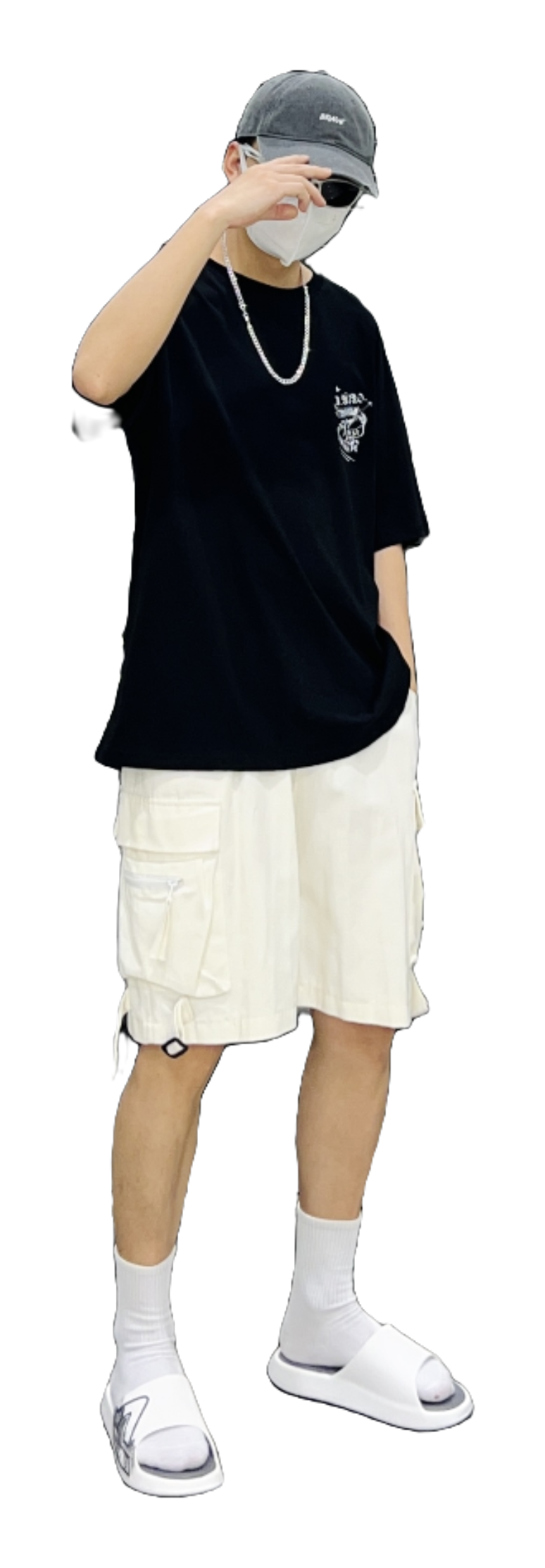 PEAK Tai Ji2.0 Slip Resistant Odor Resistant Abrasion Resistant Slide Slippers Unisex Ivory Dark Gray 