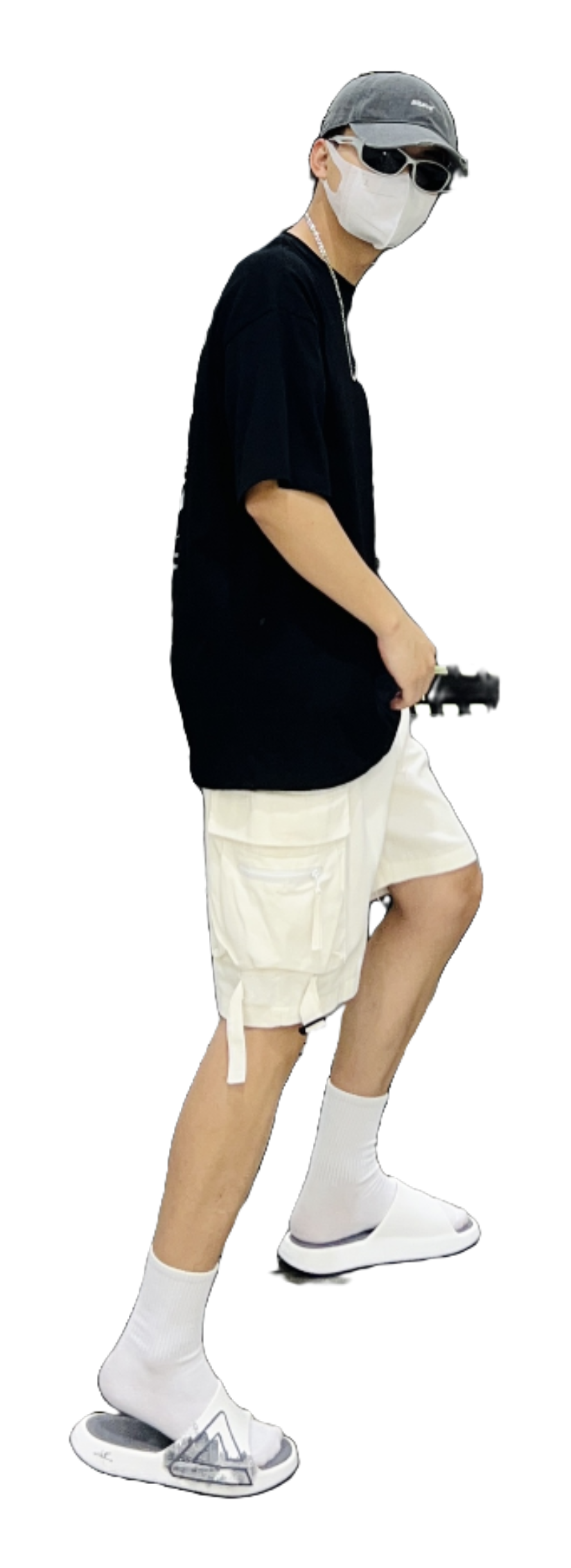 PEAK Tai Ji2.0 Slip Resistant Odor Resistant Abrasion Resistant Slide Slippers Unisex Ivory Dark Gray 