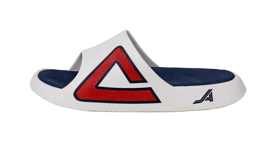 PEAK Taichi Classic Slippers Slip Resistant Abrasion Resistant Cushioning Slide Slippers Unisex Beige White Navy Blue  vjsneaker.com
