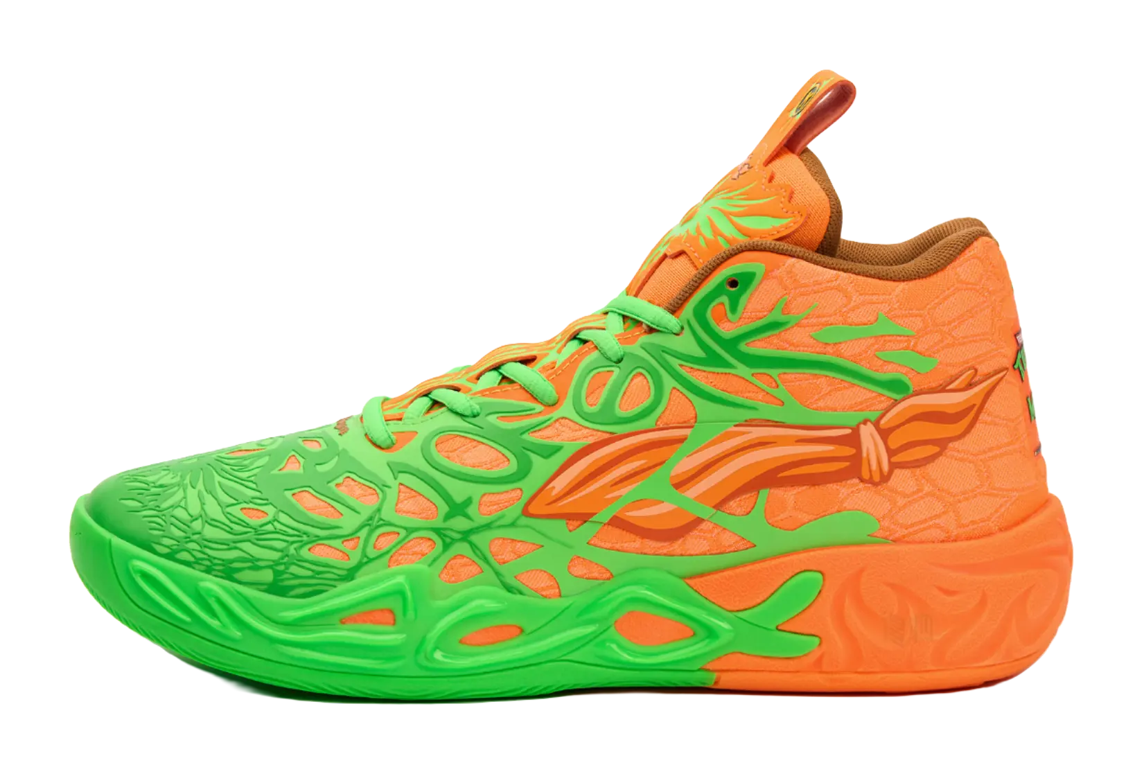 PUMA x LaMelo Ball MB.04 "Leonardo & Michelangelo" - Basketball Shoes for Men and Women in Green, Orange, and Blue  vjsneaker.com
