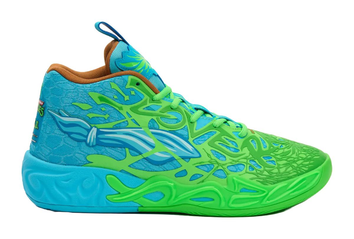 PUMA x LaMelo Ball MB.04 "Leonardo & Michelangelo" - Basketball Shoes for Men and Women in Green, Orange, and Blue  vjsneaker.com