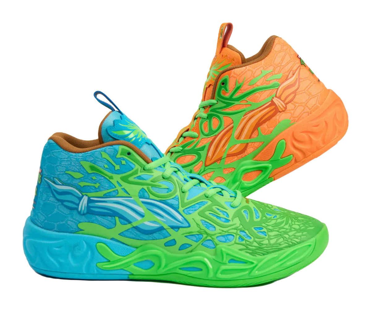 PUMA x LaMelo Ball MB.04 "Leonardo & Michelangelo" - Basketball Shoes for Men and Women in Green, Orange, and Blue  vjsneaker.com