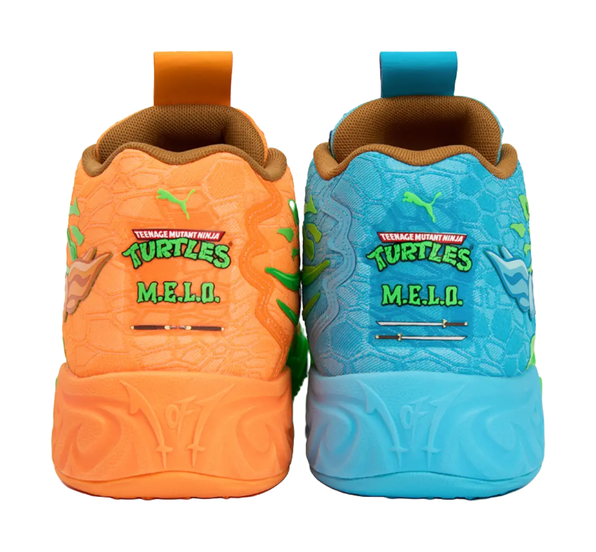 PUMA x LaMelo Ball MB.04 "Leonardo & Michelangelo" - Basketball Shoes for Men and Women in Green, Orange, and Blue  vjsneaker.com