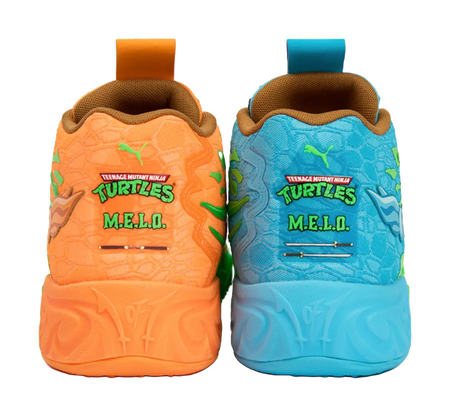 PUMA x LaMelo Ball MB.04 "Leonardo & Michelangelo" - Basketball Shoes for Men and Women in Green, Orange, and Blue  vjsneaker.com