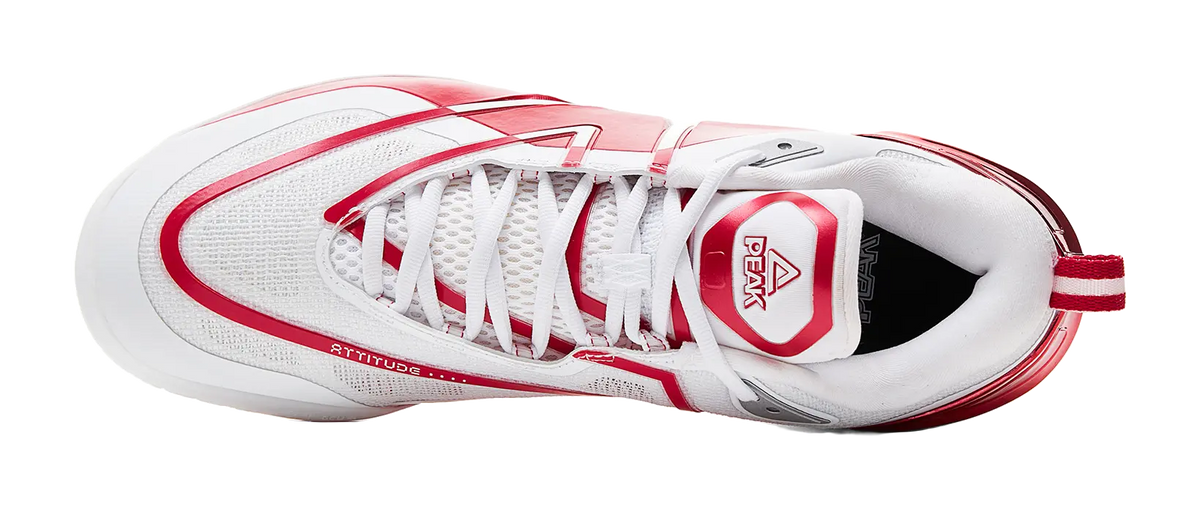 Peak Malik Monk Taichi General "Original Intention" - Basketball Shoes Men Dark White And Dark Red  vjsneaker.com