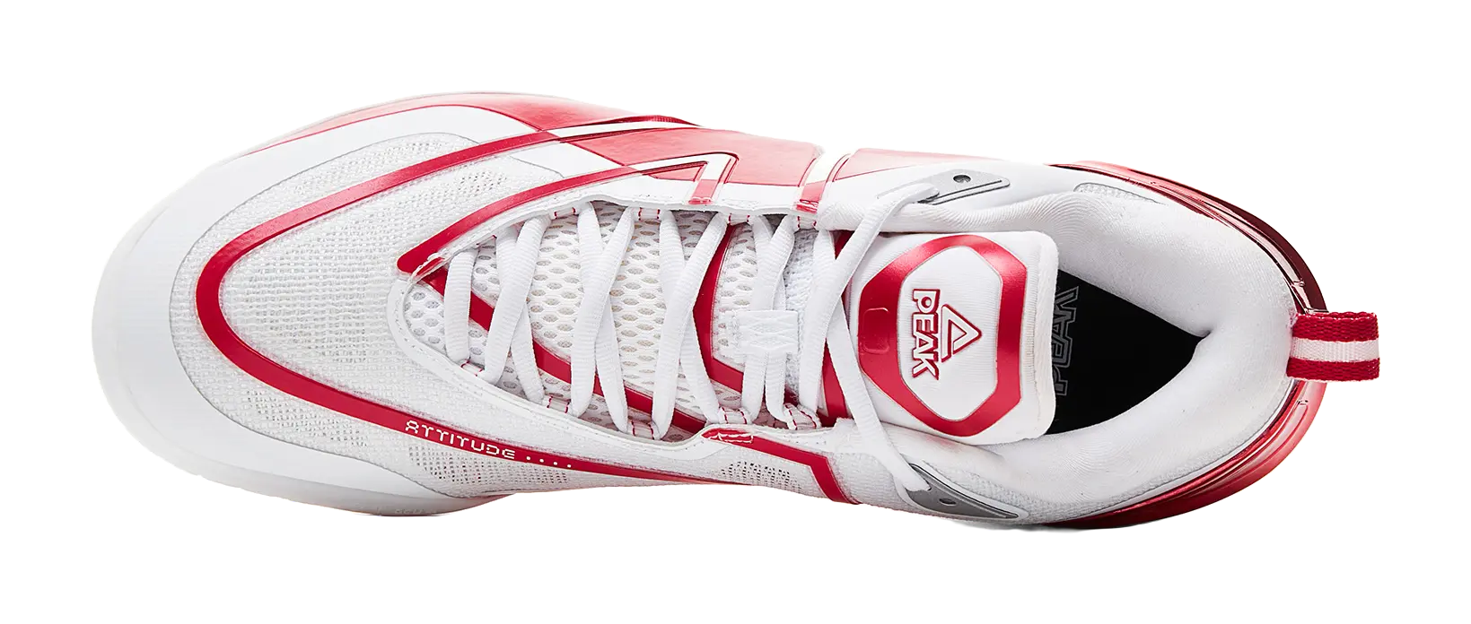 Peak Malik Monk Taichi General "Original Intention" - Basketball Shoes Men Dark White And Dark Red  vjsneaker.com