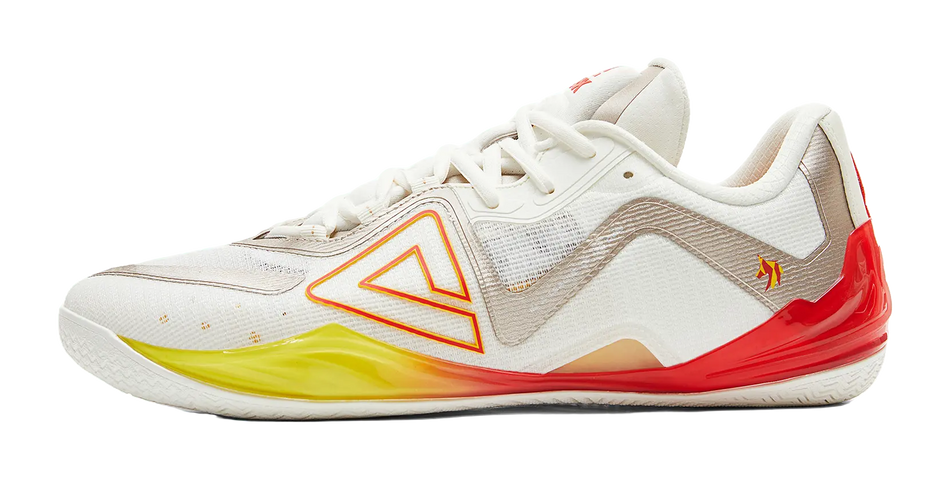 Peak Taichi Wushuang "Dragon and Horse Spirit" - Basketball Shoes Men's Milky White Red  vjsneaker.com