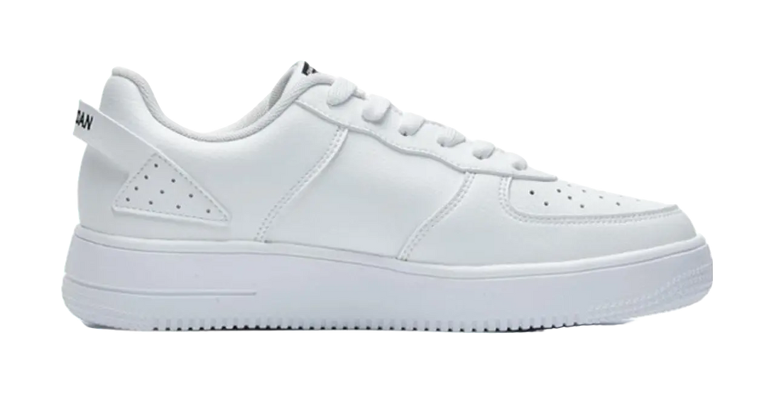 QIAODAN Air Force One Skateboard Shoes Men's Low top White 