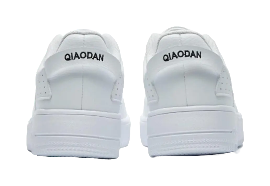 QIAODAN Air Force One Skateboard Shoes Men's Low top White 