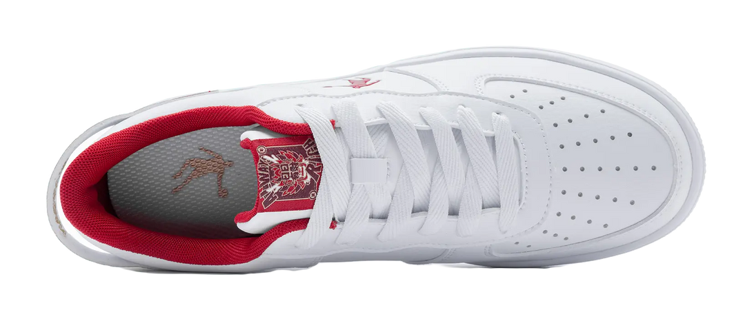 QIAODAN Air Force One Skateboard Shoes Men's Low top White Red 