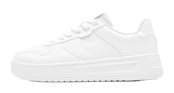 QIAODAN Anti-Slip And Wear-Resistant Breathable Low-Top Skateboard Shoes Men's White 