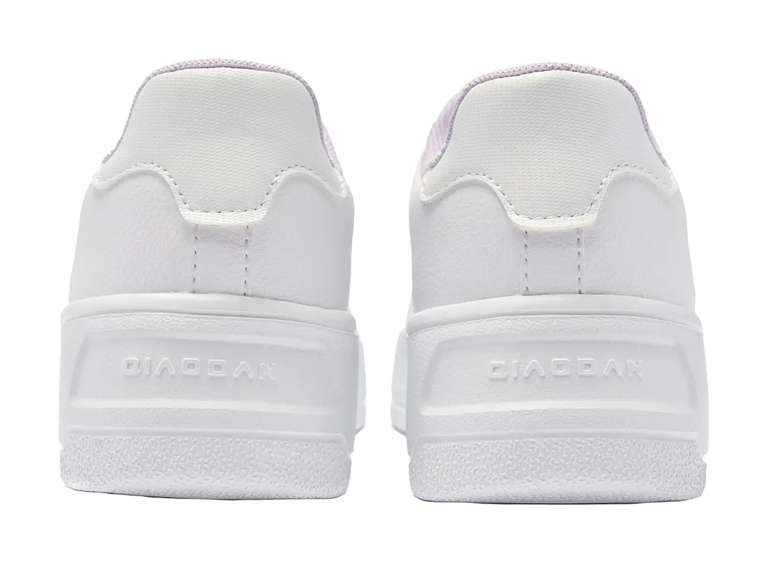 QIAODAN Anti-Slip And Wear-Resistant Breathable Low-Top Skateboard Shoes Women's White 